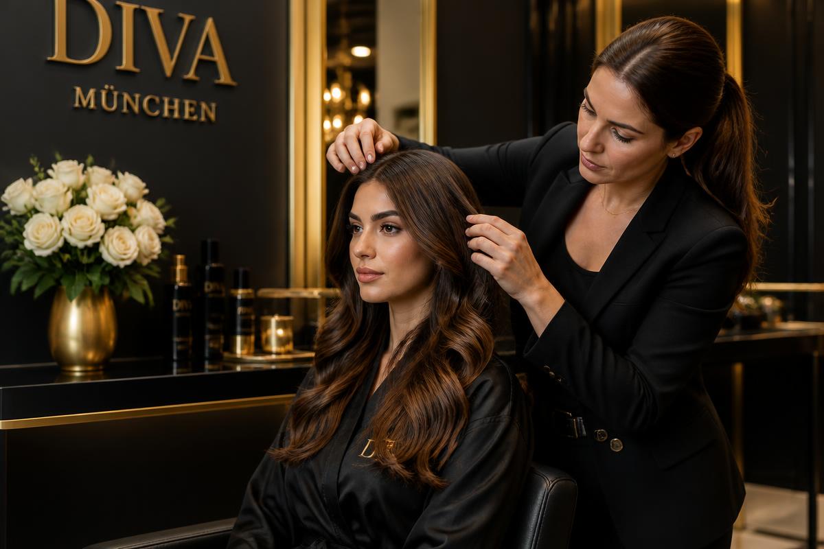 Friseurin bei der Arbeit im Salon